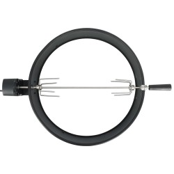 vidaXL Kit de anillo asador de barbacoa negro 57 cm