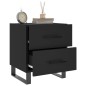 vidaXL Mesitas de noche 2 uds madera ingeniería negro 40x35x47,5 cm vidaXL Mesitas de noche 2 uds madera ingeniería negro 40x35x47,5 cm