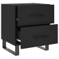 vidaXL Mesitas de noche 2 uds madera ingeniería negro 40x35x47,5 cm vidaXL Mesitas de noche 2 uds madera ingeniería negro 40x35x47,5 cm