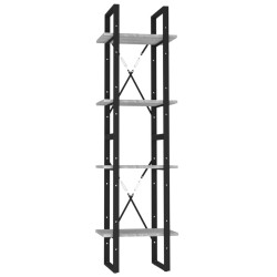 vidaXL Estantería 4 niveles madera gris Sonoma 40x30x140 cm