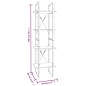 vidaXL Estantería 4 niveles madera gris Sonoma 40x30x140 cm vidaXL Estantería 4 niveles madera gris Sonoma 40x30x140 cm
