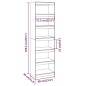 vidaXL Estantería/divisor de espacios madera de pino 60x30x199,5 cm vidaXL Estantería/divisor de espacios madera de pino 60x30x199,5 cm
