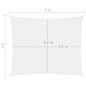 vidaXL Toldo de vela rectangular tela Oxford blanco 4x5 m vidaXL Toldo de vela rectangular tela Oxford blanco 4x5 m