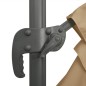 vidaXL Sombrilla voladiza con LEDs gris taupé 400x300 cm vidaXL Sombrilla voladiza con LEDs gris taupé 400x300 cm