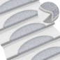 vidaXL Alfombrillas de escalera 10 unidades gris claro 56x17x3 cm vidaXL Alfombrillas de escalera 10 unidades gris claro 56x17x3 cm