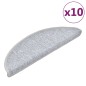 vidaXL Alfombrillas de escalera 10 unidades gris claro 56x17x3 cm vidaXL Alfombrillas de escalera 10 unidades gris claro 56x17x3 cm