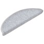 vidaXL Alfombrillas de escalera 10 unidades gris claro 56x17x3 cm vidaXL Alfombrillas de escalera 10 unidades gris claro 56x17x3 cm