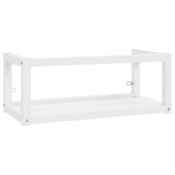 vidaXL Estructura de lavabo suspendido hierro blanco 79x38x31 cm