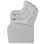 vidaXL Sillón de 3 plazas con LED cuero sintético blanco vidaXL Sillón de 3 plazas con LED cuero sintético blanco