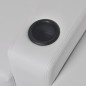 vidaXL Sillón de 3 plazas con LED cuero sintético blanco vidaXL Sillón de 3 plazas con LED cuero sintético blanco