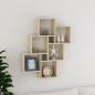 vidaXL Estante cubo pared madera contrachapada roble Sonoma 78x15x93cm