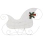 vidaXL Decoración navideña de renos y trineo de jardín blanco 60 LED
