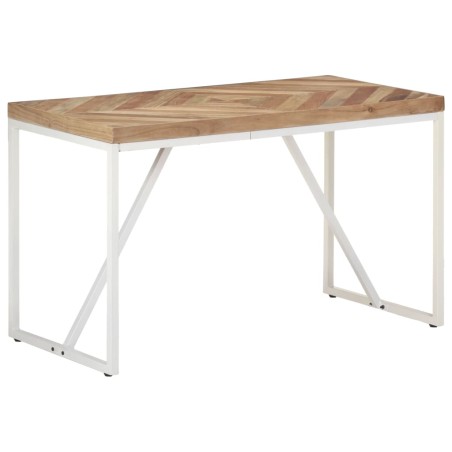 vidaXL Mesa de comedor madera maciza de acacia y mango 120x60x76 cm