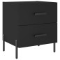 vidaXL Mesitas de noche 2 uds madera ingeniería negro 40x35x47,5 cm vidaXL Mesitas de noche 2 uds madera ingeniería negro 40x35x47,5 cm