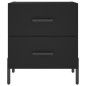 vidaXL Mesitas de noche 2 uds madera ingeniería negro 40x35x47,5 cm vidaXL Mesitas de noche 2 uds madera ingeniería negro 40x35x47,5 cm
