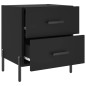 vidaXL Mesitas de noche 2 uds madera ingeniería negro 40x35x47,5 cm vidaXL Mesitas de noche 2 uds madera ingeniería negro 40x35x47,5 cm
