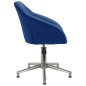 vidaXL Silla de comedor giratoria tela azul vidaXL Silla de comedor giratoria tela azul