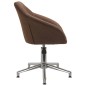 vidaXL Silla de comedor giratoria tela marrón vidaXL Silla de comedor giratoria tela marrón