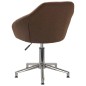 vidaXL Silla de comedor giratoria tela marrón vidaXL Silla de comedor giratoria tela marrón