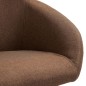 vidaXL Silla de comedor giratoria tela marrón vidaXL Silla de comedor giratoria tela marrón