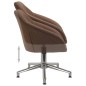 vidaXL Silla de comedor giratoria tela marrón vidaXL Silla de comedor giratoria tela marrón