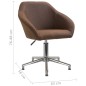 vidaXL Silla de comedor giratoria tela marrón vidaXL Silla de comedor giratoria tela marrón