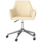 vidaXL Sillas de comedor giratorias 4 unidades tela color crema vidaXL Sillas de comedor giratorias 4 unidades tela color crema