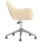 vidaXL Sillas de comedor giratorias 4 unidades tela color crema vidaXL Sillas de comedor giratorias 4 unidades tela color crema