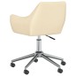 vidaXL Sillas de comedor giratorias 4 unidades tela color crema vidaXL Sillas de comedor giratorias 4 unidades tela color crema