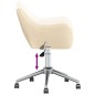 vidaXL Sillas de comedor giratorias 4 unidades tela color crema vidaXL Sillas de comedor giratorias 4 unidades tela color crema