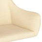 vidaXL Sillas de comedor giratorias 4 unidades tela color crema vidaXL Sillas de comedor giratorias 4 unidades tela color crema