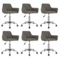 vidaXL Sillas de comedor giratorias 6 unidades terciopelo gris oscuro