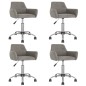 vidaXL Sillas de comedor giratorias 4 unidades terciopelo gris claro vidaXL Sillas de comedor giratorias 4 unidades terciopelo gris claro