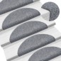 vidaXL Alfombrilla de escaleras 15 uds tela punzonada gris 56x17x3 cm vidaXL Alfombrilla de escaleras 15 uds tela punzonada gris 56x17x3 cm