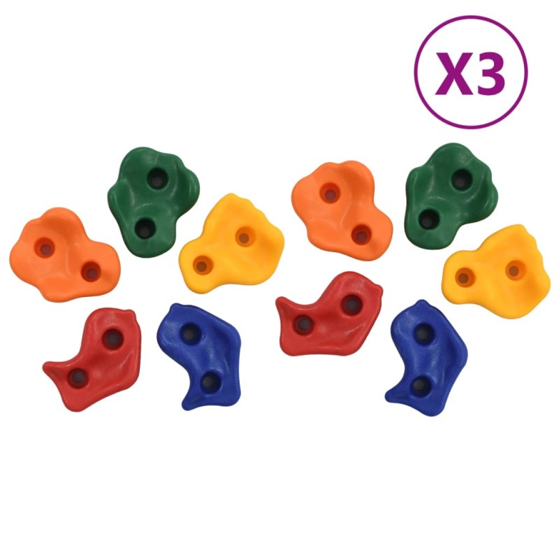vidaXL Presas de escalada 30 piezas PE multicolor vidaXL Presas de escalada 30 piezas PE multicolor