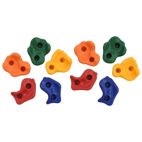 vidaXL Presas de escalada 30 piezas PE multicolor
