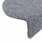 vidaXL Alfombrilla de escaleras 15 uds tela punzonada gris 56x17x3 cm vidaXL Alfombrilla de escaleras 15 uds tela punzonada gris 56x17x3 cm