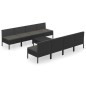 vidaXL Set de muebles de jardín 9 pzas cojines ratán sintético negro vidaXL Set de muebles de jardín 9 pzas cojines ratán sintético negro
