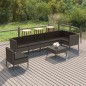vidaXL Set de muebles de jardín 8 pzas y cojines ratán sintético gris vidaXL Set de muebles de jardín 8 pzas y cojines ratán sintético gris