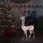 vidaXL Adorno reno de Navidad acrílico blanco cálido 140 LEDs 120 cm vidaXL Adorno reno de Navidad acrílico blanco cálido 140 LEDs 120 cm