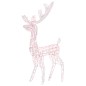 vidaXL Adorno reno de Navidad acrílico blanco cálido 140 LEDs 120 cm vidaXL Adorno reno de Navidad acrílico blanco cálido 140 LEDs 120 cm