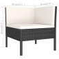 vidaXL Set de muebles de jardín 6 pzas y cojines ratán sintético negro vidaXL Set de muebles de jardín 6 pzas y cojines ratán sintético negro