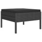 vidaXL Set muebles de jardín 12 pzas y cojines ratán sintético negro vidaXL Set muebles de jardín 12 pzas y cojines ratán sintético negro