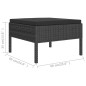 vidaXL Set muebles de jardín 12 pzas y cojines ratán sintético negro vidaXL Set muebles de jardín 12 pzas y cojines ratán sintético negro