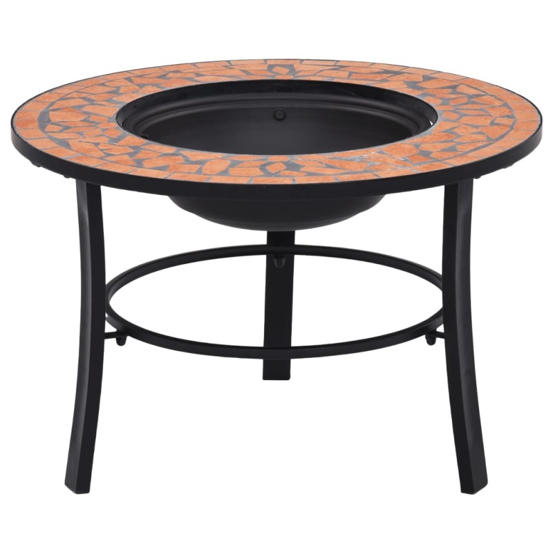 vidaXl Brasero de mosaico cerámica terracota 68 cm vidaXl Brasero de mosaico cerámica terracota 68 cm