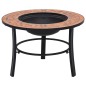 vidaXl Brasero de mosaico cerámica terracota 68 cm vidaXl Brasero de mosaico cerámica terracota 68 cm