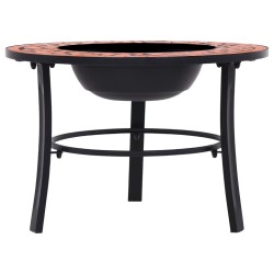 vidaXl Brasero de mosaico cerámica terracota 68 cm