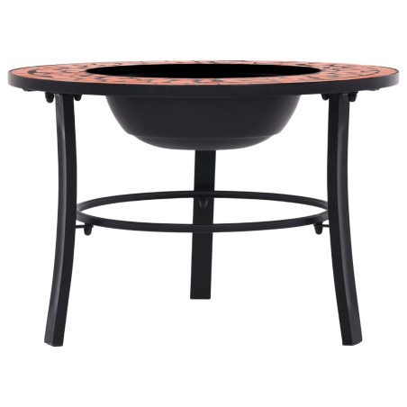 vidaXl Brasero de mosaico cerámica terracota 68 cm