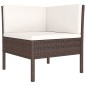 vidaXL Set muebles de jardín 6 pzas y cojines ratán sintético marrón vidaXL Set muebles de jardín 6 pzas y cojines ratán sintético marrón