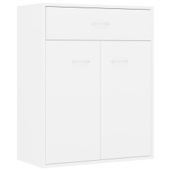 vidaXL Aparador de madera contrachapada blanco 60x30x75 cm